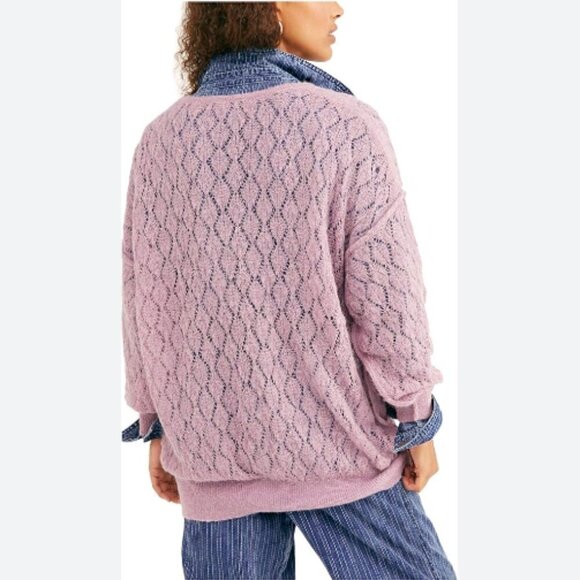 Free People Say Hello Oversized Tunic Sweater Size XS - Picture 2 of 8